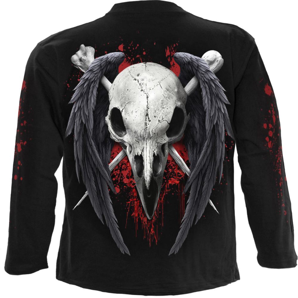 Spiral - Death Raven Longsleeve shirt - Zwart